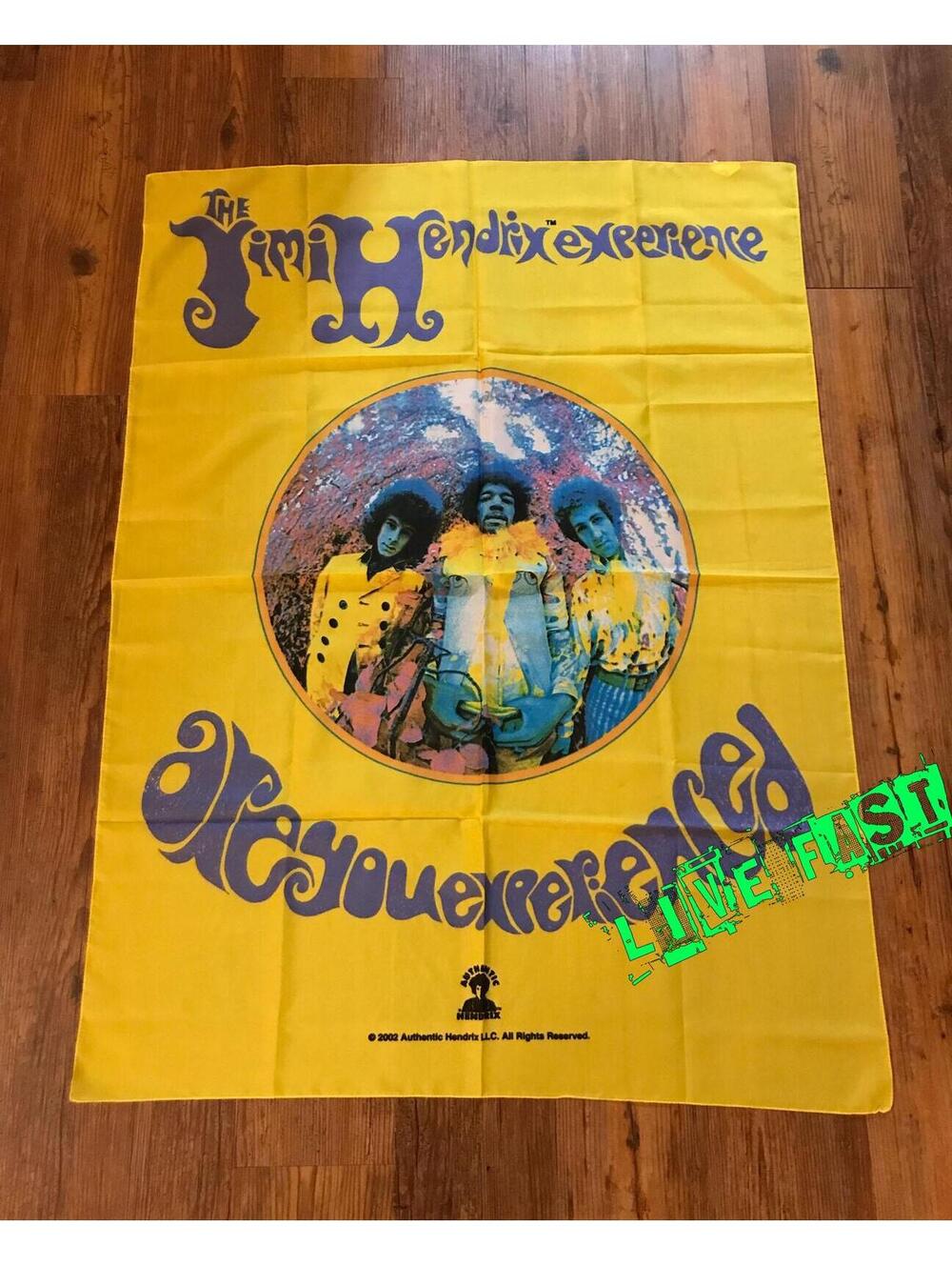 JIMI HENDRIX - Are You Experienced Flag Banner Tapestry Fabric Poster Vintage